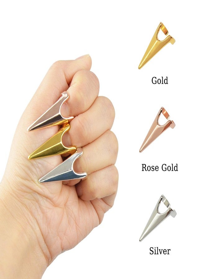 YTBYT 10 Pieces Metal Hair Parting Ring Adjustable Hair Selecting Tool for Salon Hair Extensions Braiding Styling Halloween Cosplay (Silver) - Image 4
